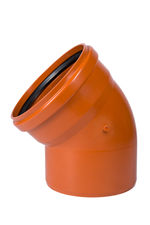 Codo macho-hembra 45° PVC con junta elástica Ostendorf/Crearplast-Sistema KG, DN/OD 315 mm